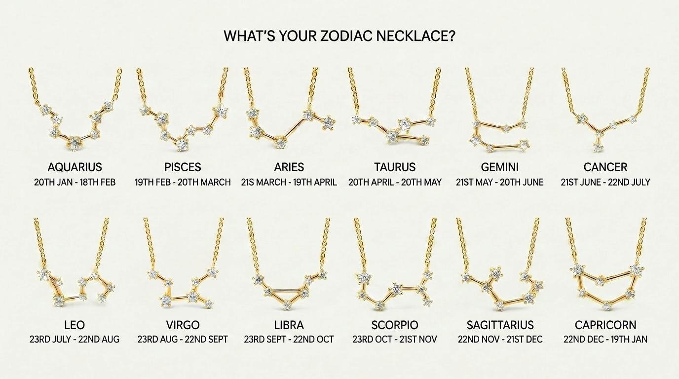 12 zodiac necklace