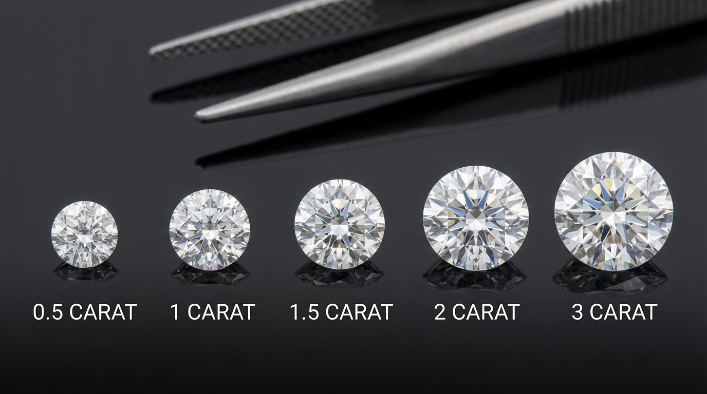 Diamond Carat Size Comparison