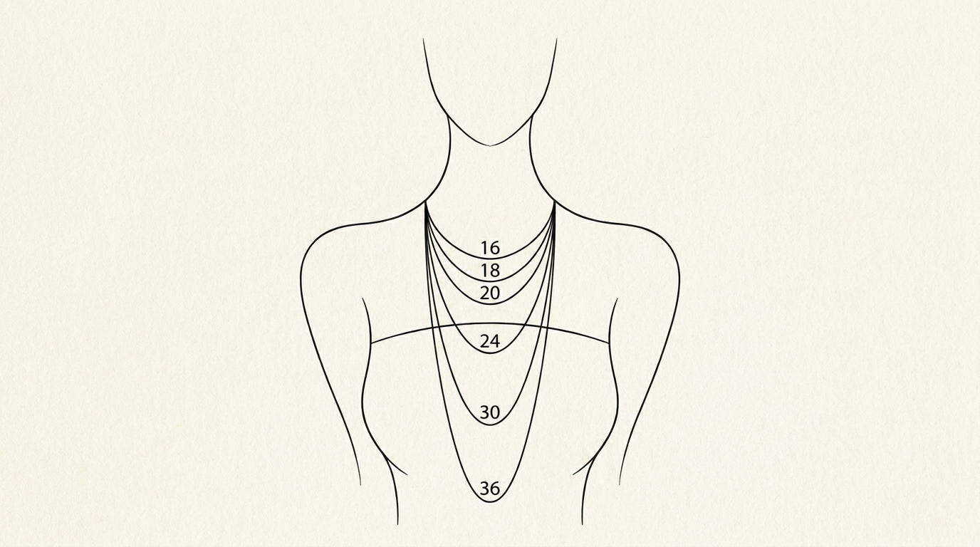 Different necklace chain lengths