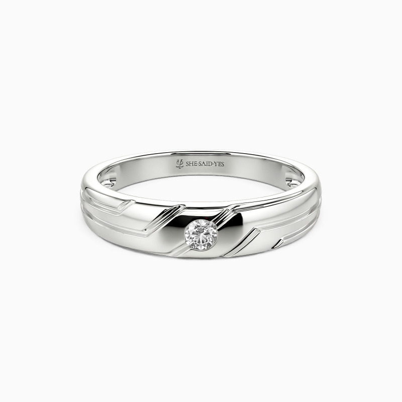 Asymmetric Men's Wedding Ring