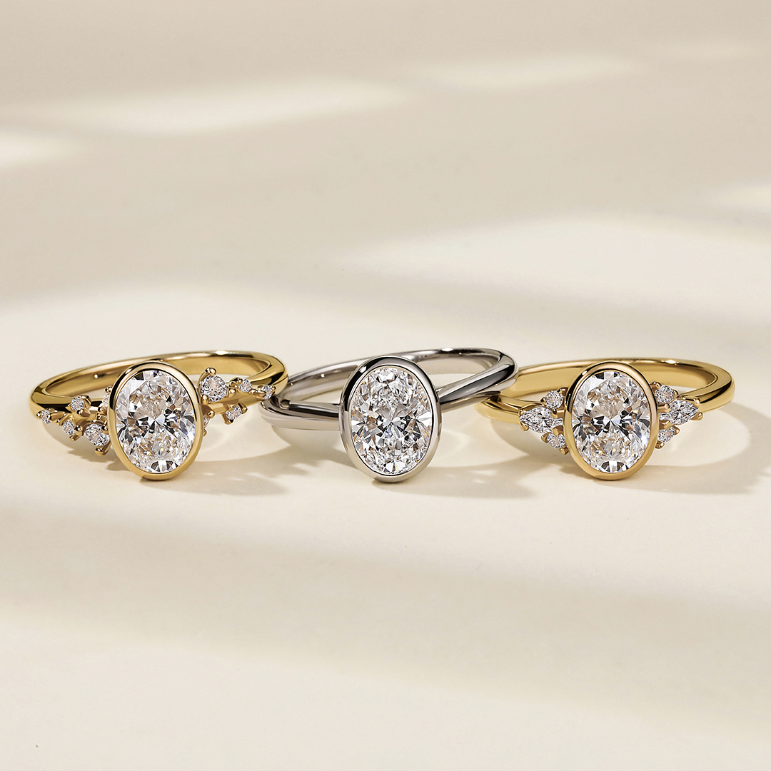 bezel-set engagement rings