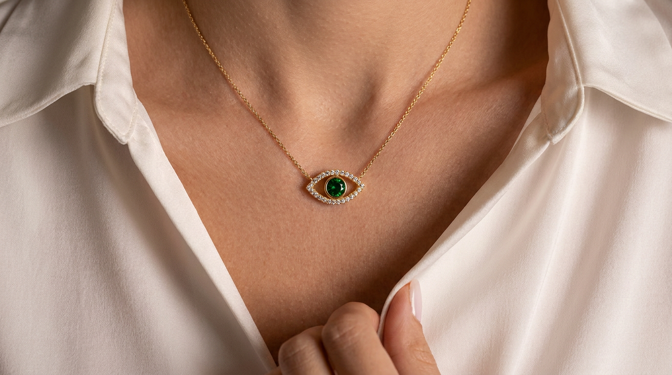 statement pendants evil-eye necklace