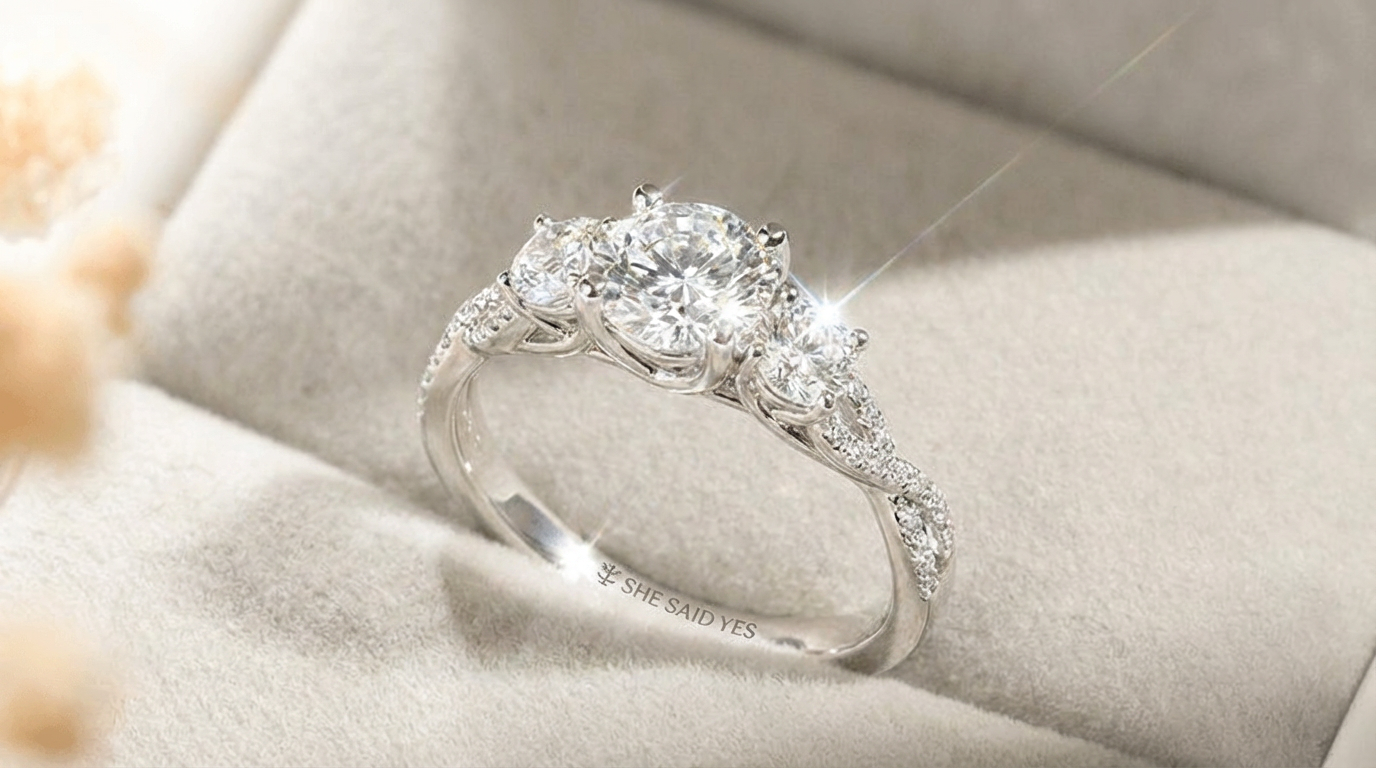 What Does a 3 Stone Engagement Ring Real Mean