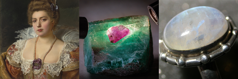the history behind the June birthstones—pearls, Alexandrite, moonstone