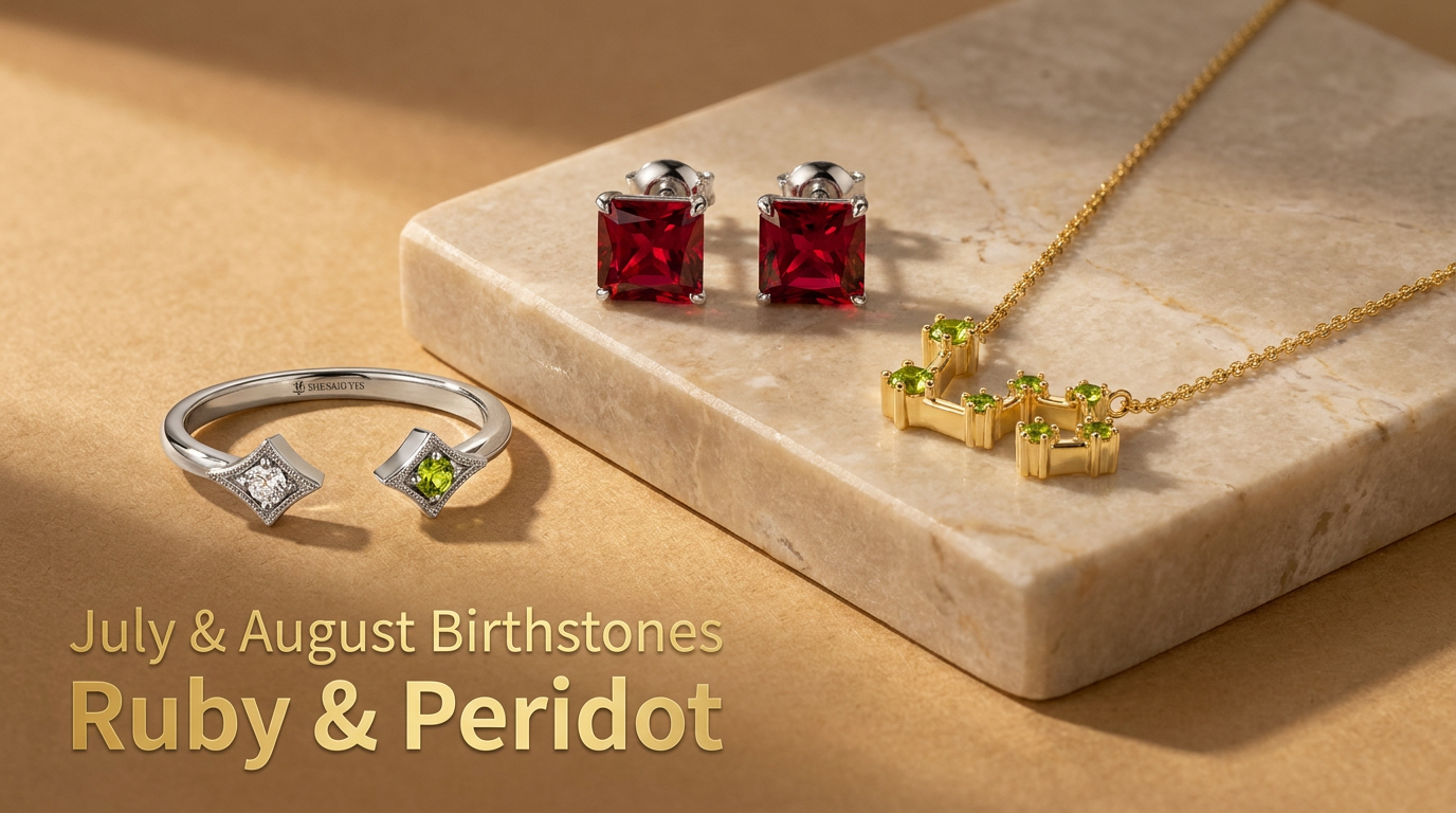 Peridot and ruby Jewelry
