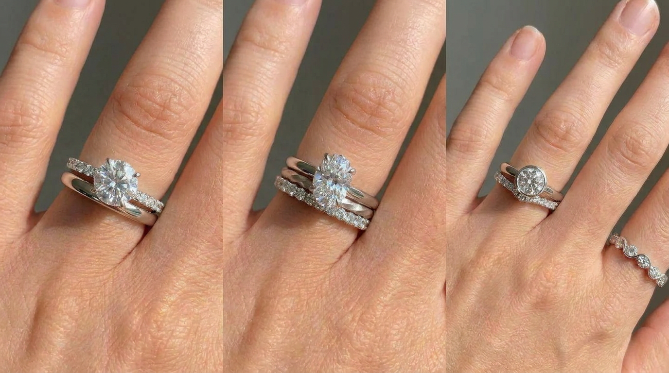 classic pair, textured stack, and milestone stack compared side by side