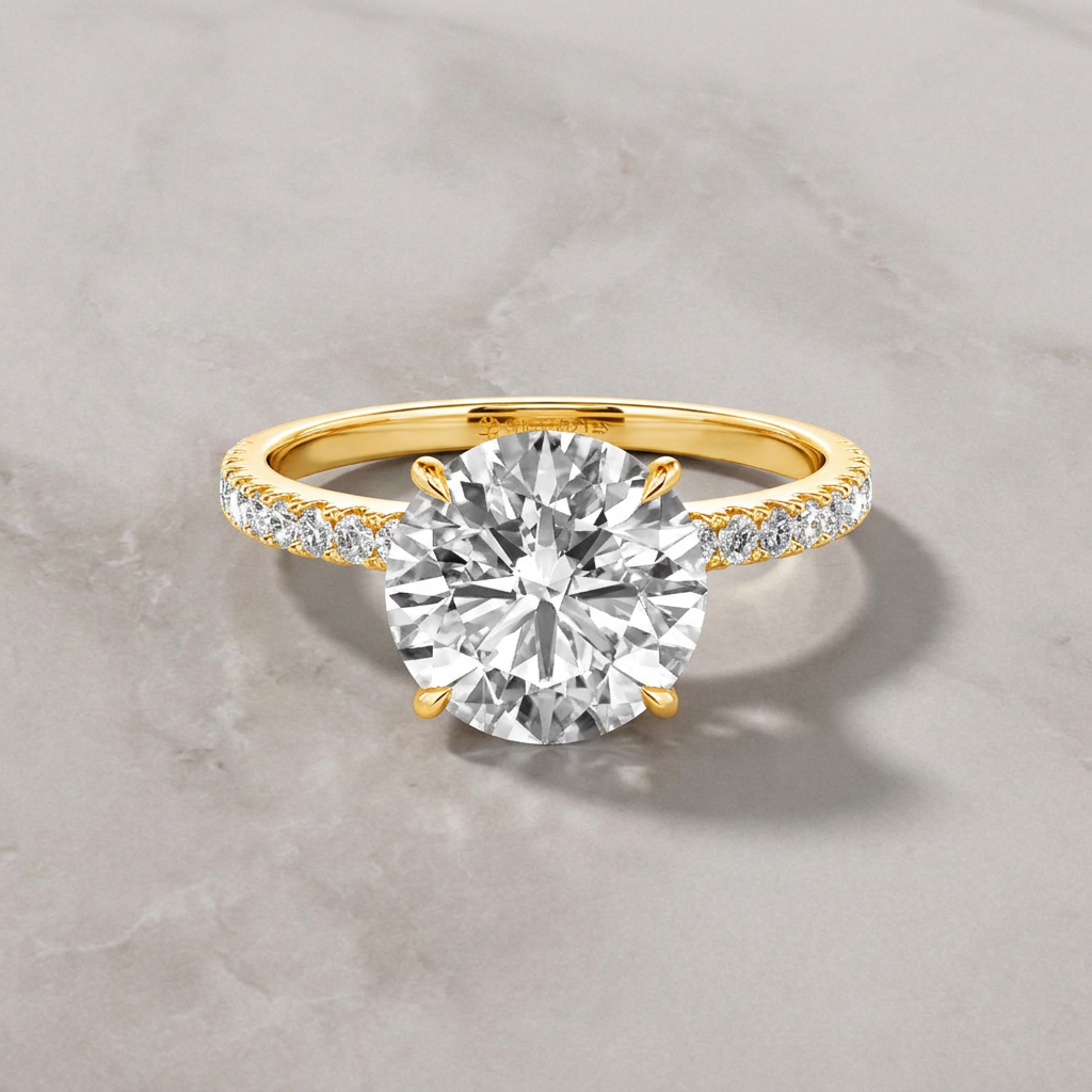 Round Cut Engagement Ring