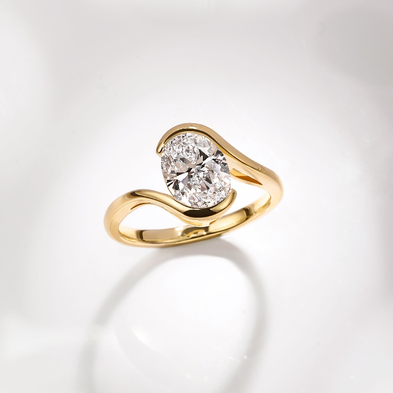 Bezel solitaire Engagement ring