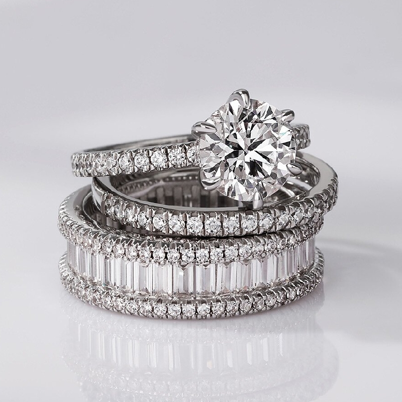classic six-prong round solitaire engagement ring