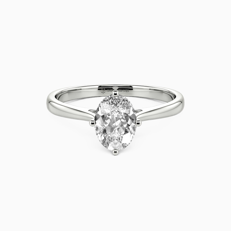 1ct oval cut solitaire engagement Ring