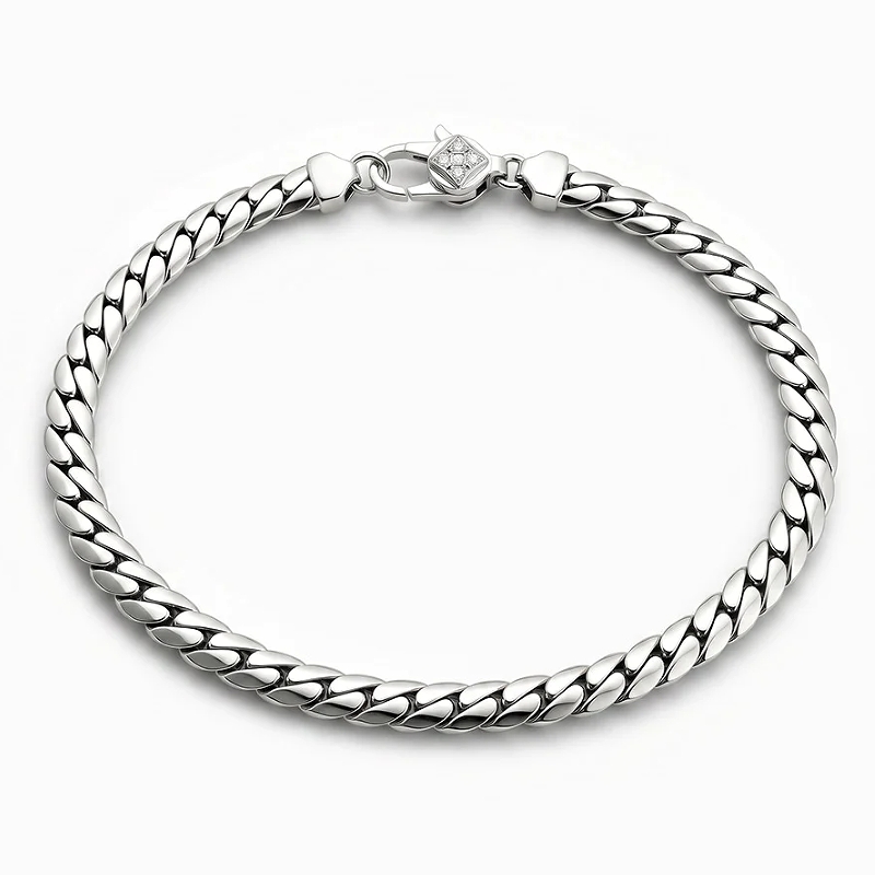 5mm 925 Silver Cuban Link Bracelet