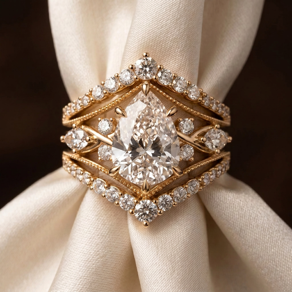 How to Wear a Pear-Shaped Ring?