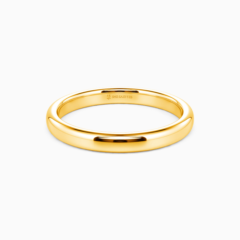 polished gold wedding band