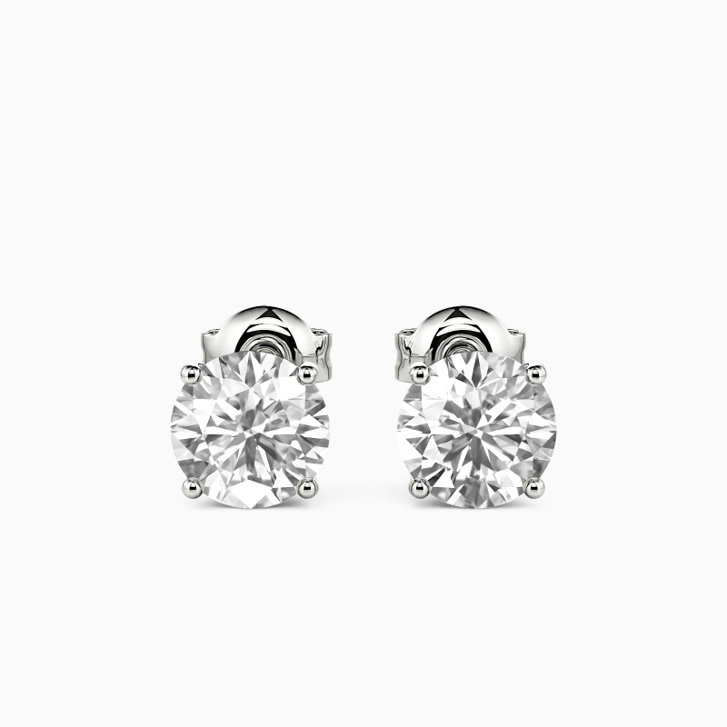 1ct round cut stud earrings