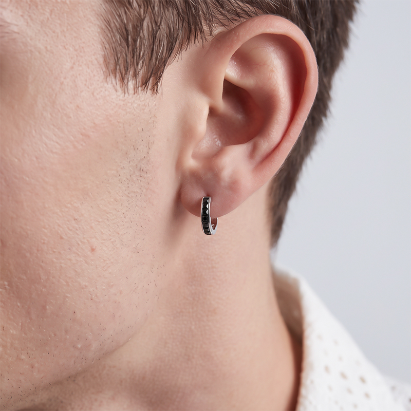men's jewelry: hoop earrings