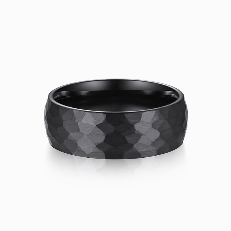 hammered tungsten carbide ring