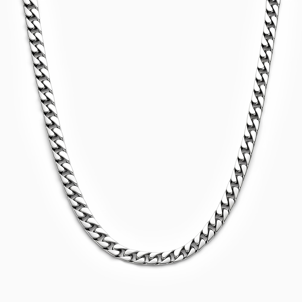 "Feral" 7mm 925 Silver Cuban Link Necklace