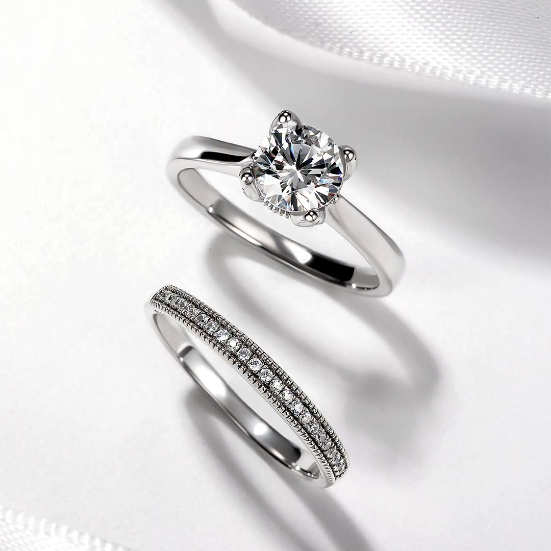 white gold bridal sets
