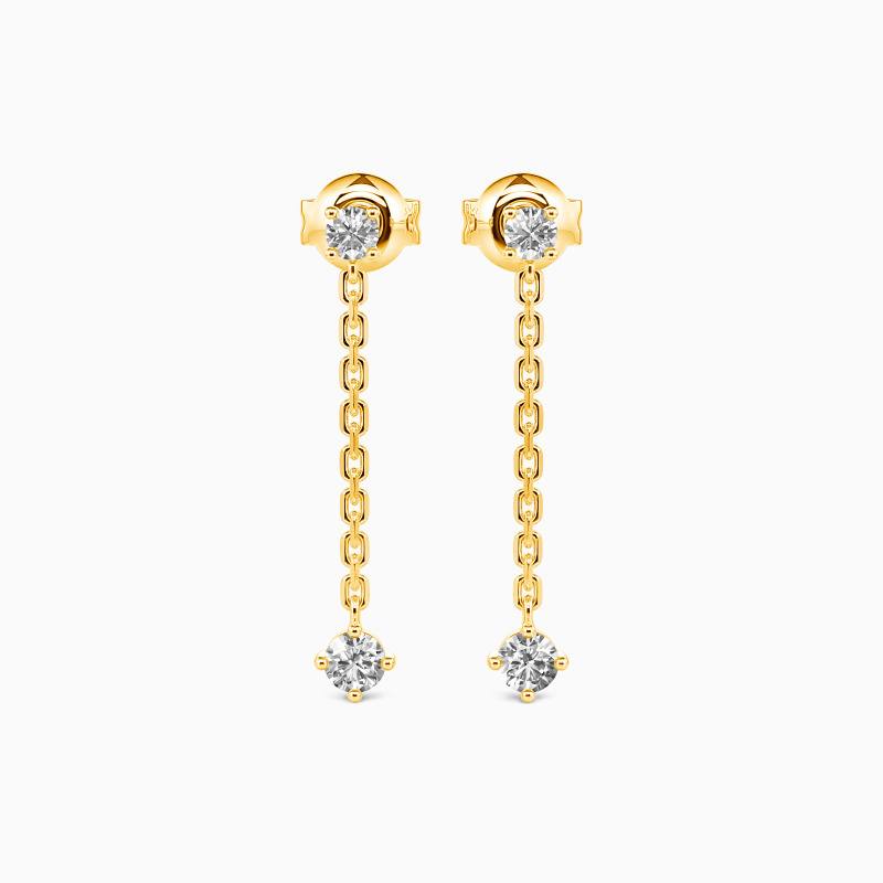 "To My One & Only" Round Cut Drop Earrings