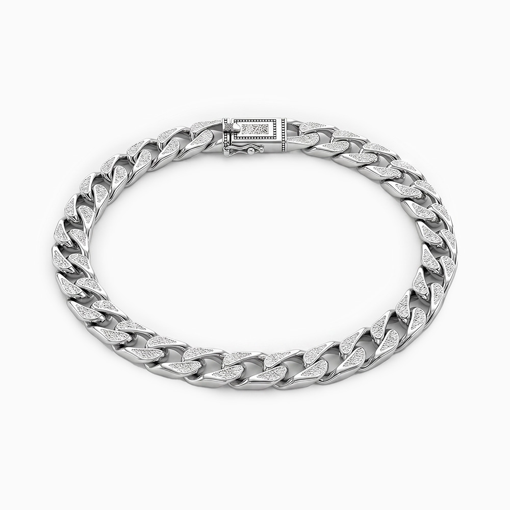 925 Silver Cuban curb chain Bracelet