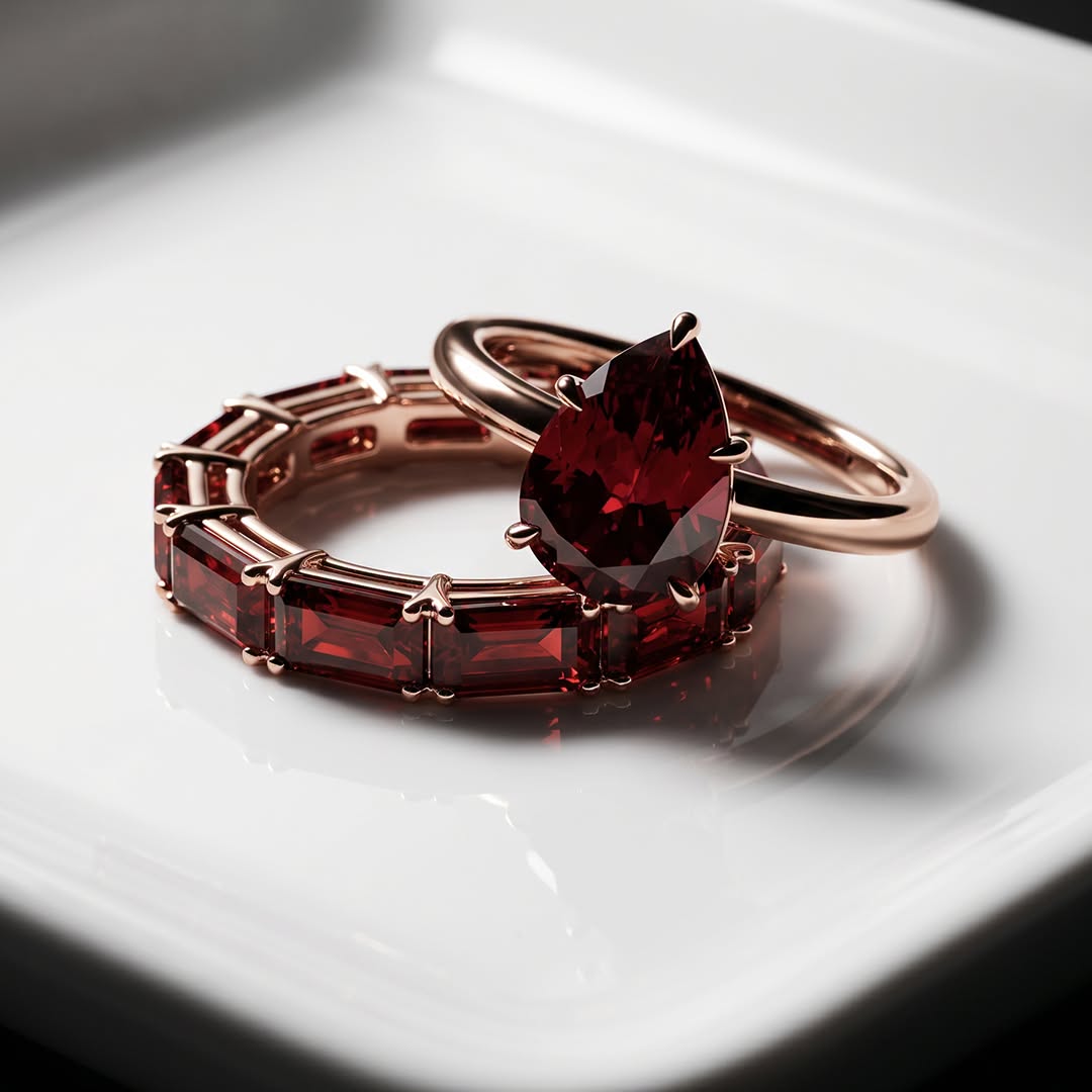 ruby rose gold engagement rings