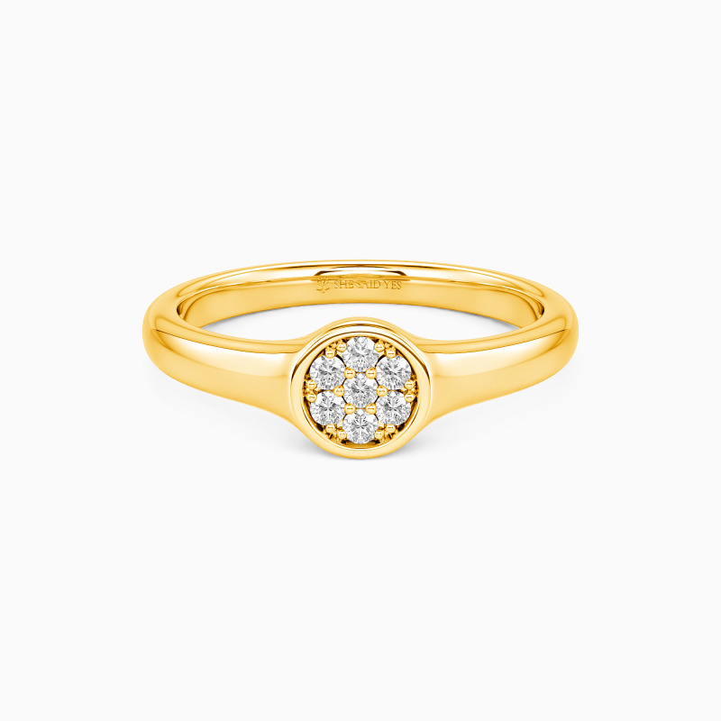 cluster signet ring
