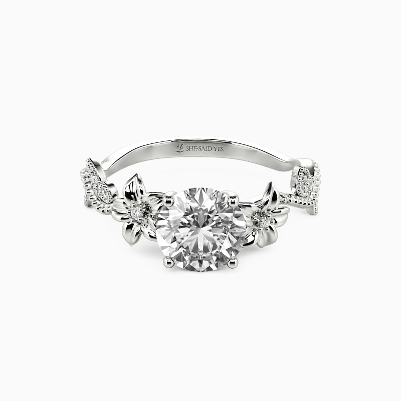 platinum vintage style engagement ring