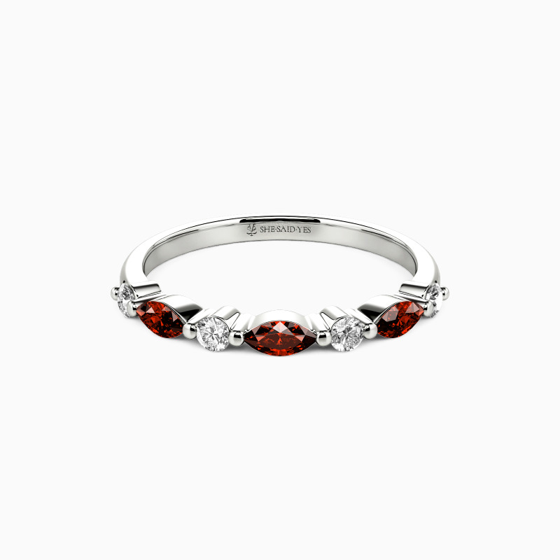 Birthstone classic wedding ring
