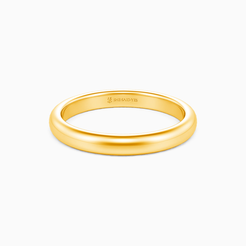 Plain yellow gold wedding ring