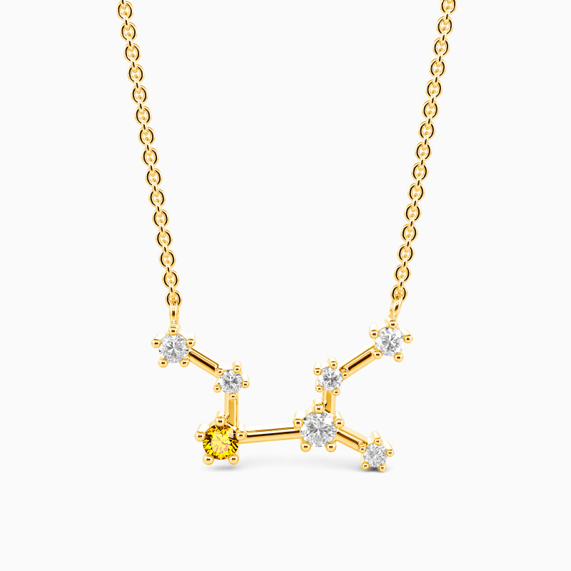 November birthstone Virgo Constellation Necklace