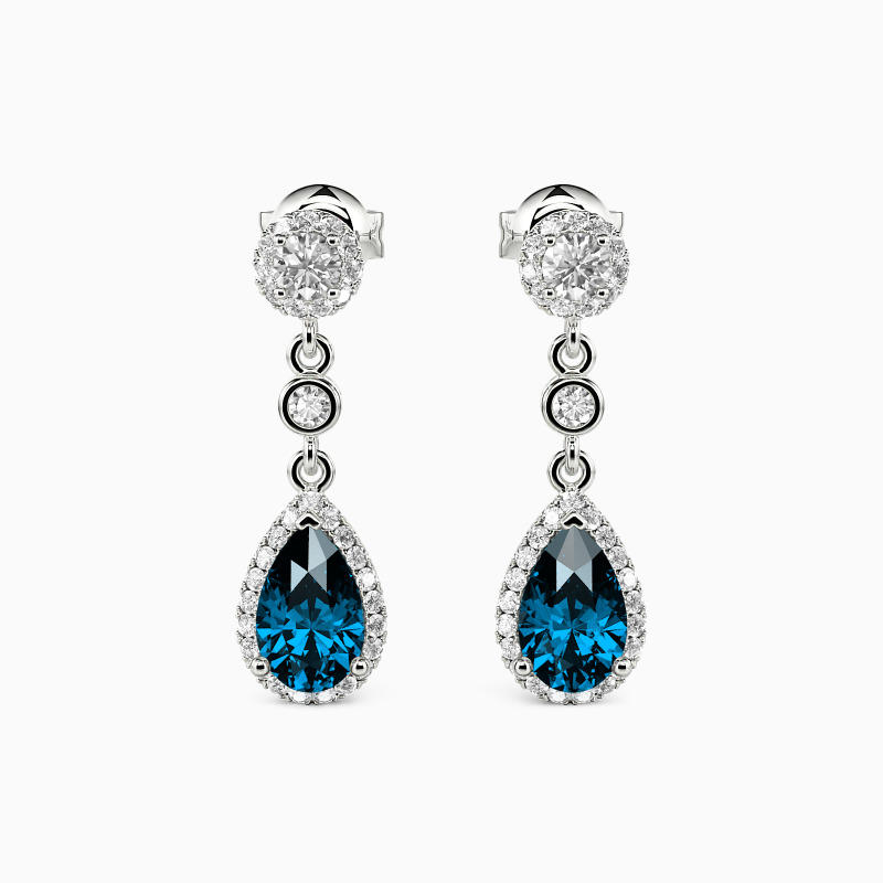 Pear Cut Drop Earrings